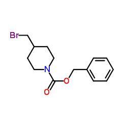 Benzyl 4-(bromomethyl)-1-piperidinecarboxylate structure