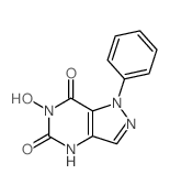 1H-Pyrazolo[4,3-d]pyrimidine-5,7(4H,6H)-dione,6-hydroxy-1-phenyl-结构式
