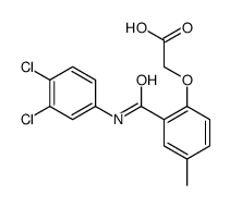 2-[2-[(3,4-dichlorophenyl)carbamoyl]-4-methylphenoxy]acetic acid Structure