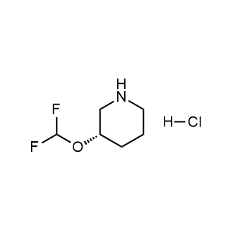 (3S)-3-(二氟甲氧基)哌啶盐酸盐结构式
