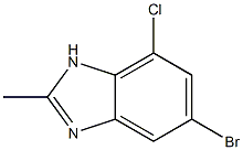 5-Bromo-7-chloro-2-methyl-1H-benzimidazole结构式