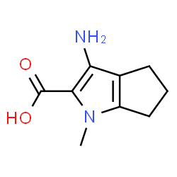 Cyclopenta[b]pyrrole-2-carboxylic acid, 3-amino-1,4,5,6-tetrahydro-1-methyl-,结构式