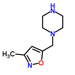 Piperazine,1-[(3-methyl-5-isoxazolyl)methyl]- (9CI) structure
