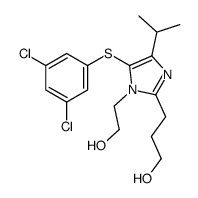 3-[5-(3,5-dichlorophenyl)sulfanyl-1-(2-hydroxyethyl)-4-propan-2-ylimidazol-2-yl]propan-1-ol Structure