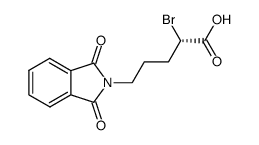 (S)-5-N-PHTHALOYL-2-BROMOVALERIC ACID结构式