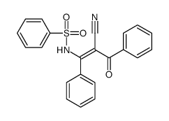 N-(2-cyano-3-oxo-1,3-diphenylprop-1-enyl)benzenesulfonamide结构式