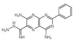 N,4,7-triamino-2-phenyl-pteridine-6-carboximidamide结构式