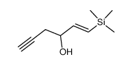 (E)-1-Trimethylsilanyl-hex-1-en-5-yn-3-ol结构式