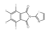 1H-Isoindole-1,3(2H)-dione,4,5,6,7-tetraiodo-2-(2-thiazolyl)-结构式
