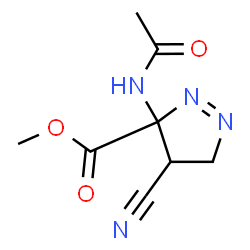 3H-Pyrazole-3-carboxylicacid,3-(acetylamino)-4-cyano-4,5-dihydro-,methyl结构式