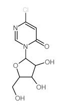 4(3H)-Pyrimidinone,6-chloro-3-b-D-ribofuranosyl-结构式