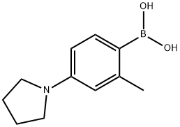 2-Methyl-4-(pyrrolidino)phenylboronic acid结构式