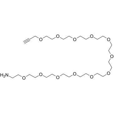 3,6,9,12,15,18,21,24,27,30,33,36-Dodecaoxanonatriacont-38-yn-1-amine structure