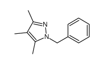 1-Benzyl-3,4,5-trimethyl-1H-pyrazole结构式