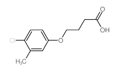 4-(4-氯-3-甲基-苯氧基)-丁酸结构式