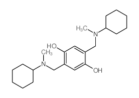 1,4-Benzenediol,2,5-bis[(cyclohexylmethylamino)methyl]- structure