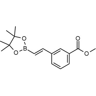 Methyl (E)-3-(2-(4,4,5,5-tetramethyl-1,3,2-dioxaborolan-2-yl)vinyl)benzoate Structure