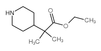 Ethyl 2-methyl-2-(piperidin-4-yl)propanoate hydrochloride structure