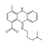 N',N'-dimethyl-N-(4-methyl-1-nitroacridin-9-yl)propane-1,3-diamine结构式