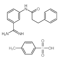 N-(3-carbamimidoylphenyl)-3-phenyl-propanamide; 4-methylbenzenesulfonic acid结构式