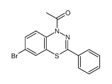 1-acetyl-6-bromo-3-phenyl-1H-benzo[1,3,4]thiadiazine结构式