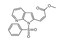 (E)-3-(1-(苯基磺酰基)-1H-吡咯并[2,3-b]吡啶-2-基)丙烯酸甲酯结构式