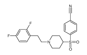 4-[1-[2-(2,4-difluorophenyl)ethyl]piperidin-4-yl]sulfonylbenzonitrile Structure