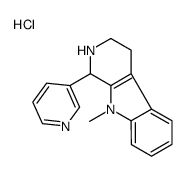 9-methyl-1-pyridin-3-yl-1,2,3,4-tetrahydropyrido[3,4-b]indole,hydrochloride结构式