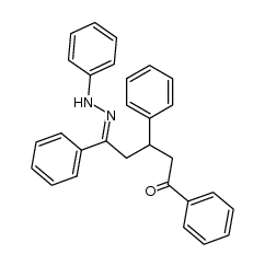 1,3,5-triphenyl-5-(2-phenylhydrazono)pentan-1-one Structure
