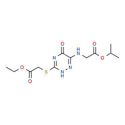 isopropyl ({3-[(2-ethoxy-2-oxoethyl)sulfanyl]-5-oxo-4,5-dihydro-1,2,4-triazin-6-yl}amino)acetate Structure