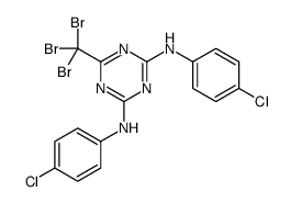 2-N,4-N-bis(4-chlorophenyl)-6-(tribromomethyl)-1,3,5-triazine-2,4-diamine结构式