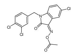 [(Z)-[5-chloro-1-[(3,4-dichlorophenyl)methyl]-2-oxoindol-3-ylidene]amino] acetate Structure