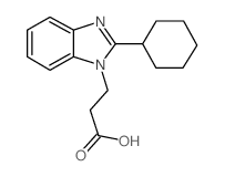 3-(2-Cyclohexyl-benzoimidazol-1-yl)-propionic acid结构式