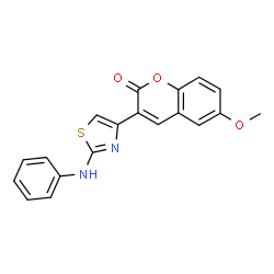 6-methoxy-3-(2-(phenylamino)thiazol-4-yl)-2H-chromen-2-one结构式