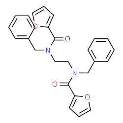 N,N'-1,2-Ethanediylbis(N-benzyl-2-furamide) structure