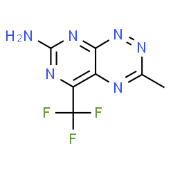 3-Methyl-5-(trifluoromethyl)pyrimido[5,4-e]-1,2,4-triazin-7-amine结构式