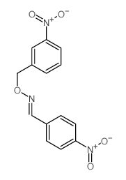Benzaldehyde, p-nitro-, O-(m-nitrobenzyl)oxime Structure