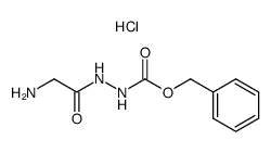 glycine-(N'-benzyloxycarbonyl-hydrazide), hydrochloride结构式