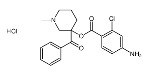 (3-benzoyl-1-methylpiperidin-1-ium-3-yl) 4-amino-2-chlorobenzoate,chloride结构式