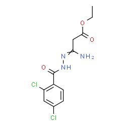 ETHYL 3-[2-(2,4-DICHLOROBENZOYL)HYDRAZINO]-3-IMINOPROPANOATE结构式
