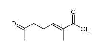 (E)-2-methyl-6-oxohept-2-enoic acid结构式