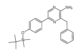 3-benzyl-5-(4-[tert-butyl(dimethyl)silyloxy]phenyl)-3-phenyl-2-pyrazinamine结构式