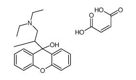 (E)-but-2-enedioic acid,9-[1-(diethylamino)propan-2-yl]xanthen-9-ol Structure