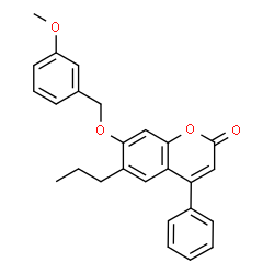7-[(3-methoxyphenyl)methoxy]-4-phenyl-6-propylchromen-2-one Structure