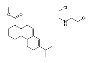 2-chloro-N-(2-chloroethyl)ethanamine,methyl 4a-methyl-7-propan-2-yl-2,3,4,4b,5,6,10,10a-octahydro-1H-phenanthrene-1-carboxylate结构式