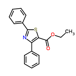 2,4-二苯基-1,3-噻唑-5-羧酸乙酯结构式