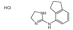 N-(2,3-dihydro-1H-inden-4-yl)-4,5-dihydro-1H-imidazol-2-amine monohydrochloride structure