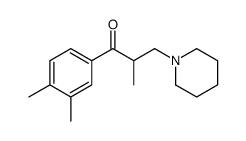 1-(3,4-dimethylphenyl)-2-methyl-3-piperidin-1-ylpropan-1-one结构式