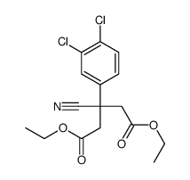 diethyl 3-cyano-3-(3,4-dichlorophenyl)pentanedioate结构式