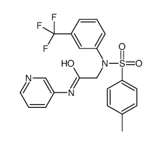 2-[N-(4-methylphenyl)sulfonyl-3-(trifluoromethyl)anilino]-N-pyridin-3-ylacetamide结构式